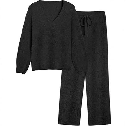 Damen Lounge-Set Weiches Strukturiertes Material Norvielle