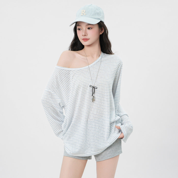 Damen Langarmshirt Asymmetrisch Norvielle