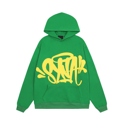 Damen Kapuzenpullover Graffiti-Design Kängurutaschen Norvielle