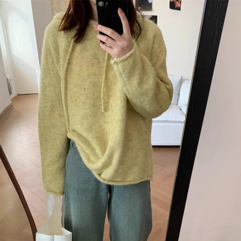 Damen Hoodie Weiches Fleece Kängurutasche