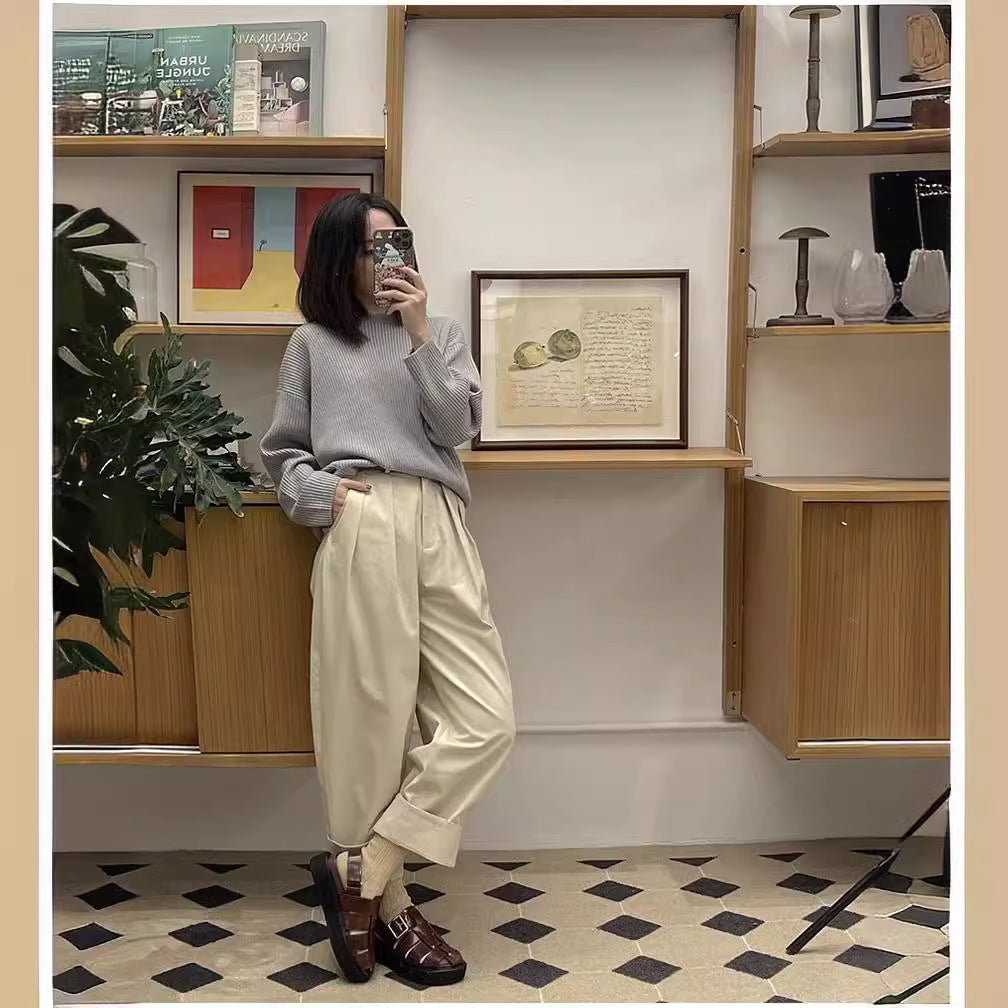 Damen Hochbundhose Weit Norvielle Elegante - Norvielle
