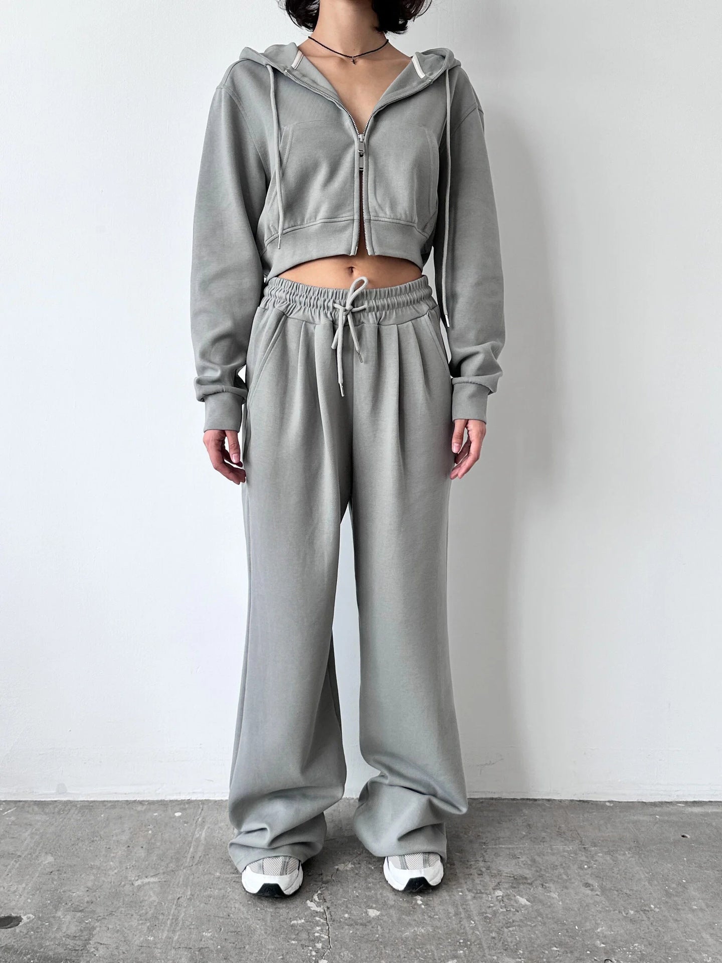 Damen Hoodie Jogginghose Set Minimalistisch