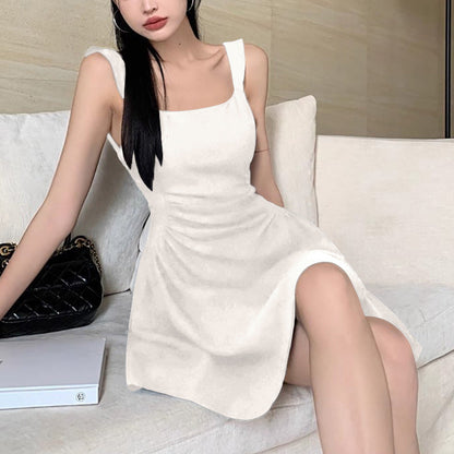 Damen Midi-Kleid Maßgeschneidert Falten