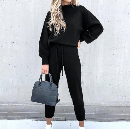 Damen Jumpsuit Loungewear mit Puffärmeln und verstellbarem Taillenzug