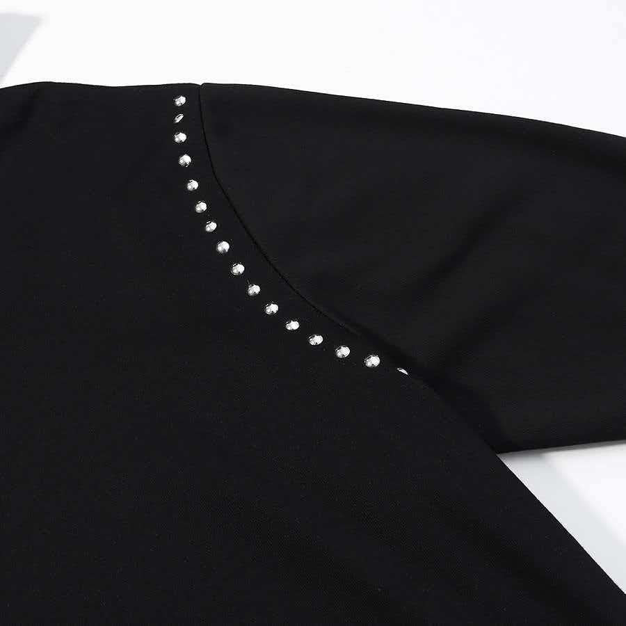 Damen Hoodie Nieten Elegant