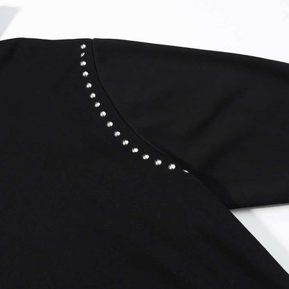 Damen Hoodie Nieten Elegant