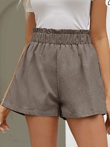 Damen Shorts Elastischer Bund Seitentaschen Norvielle