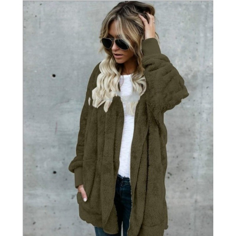 Damen Fleecejacke Weiches Innenfutter Praktische Taschen Norvielle