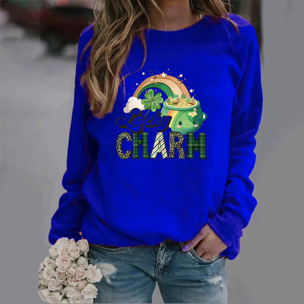 Damen Sweatshirt Glücks-Motiv Norvielle