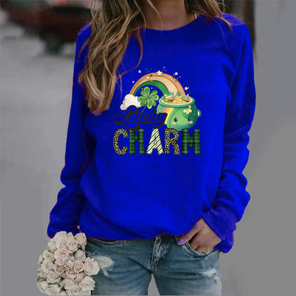 Damen Sweatshirt Glücks-Motiv Norvielle