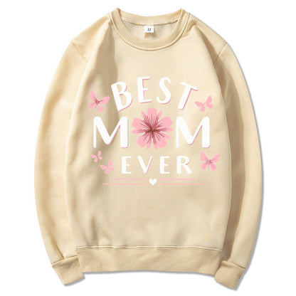 Damen Sweatshirt Florales Design Weich Rosa