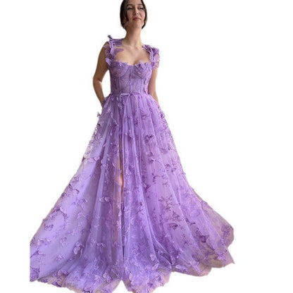 Chic Damen Strandkleid mit Schlitz für Braut und Party