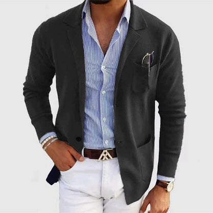 Herren Strickblazer Lässig Praktische Taschen Bequem Norvielle