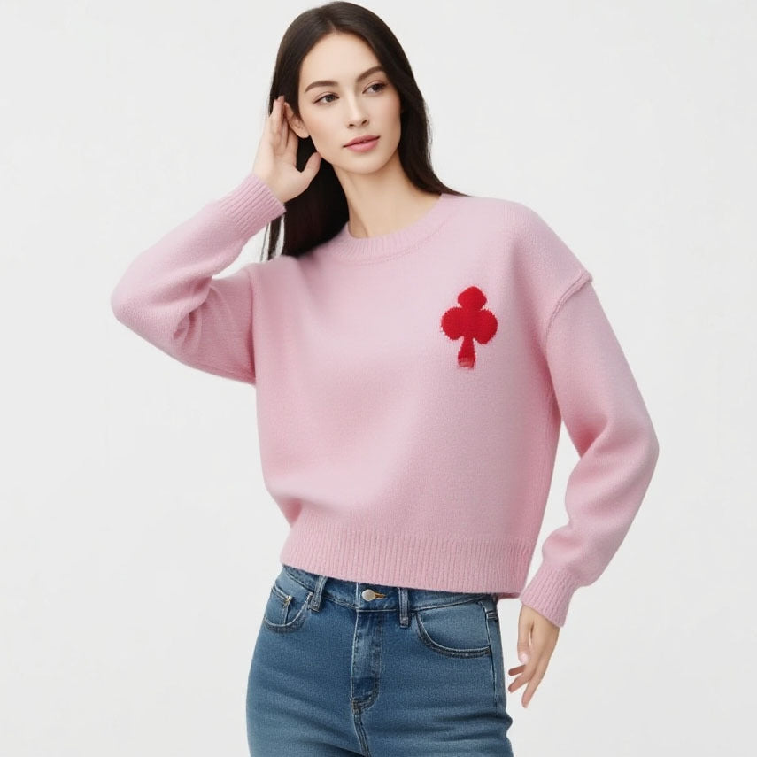 Damen Kurzpullover Strick Weich Norvielle Gemüstert