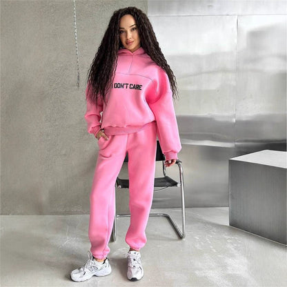 Damen Hoodie Sportlich Norvielle Mit Auffälligem Schriftzug