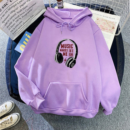 Damen Kapuzenpullover Musik-Design