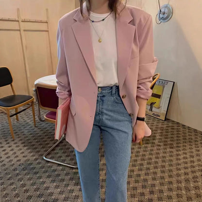 Damen Oversized Blazer Lässiger Schnitt