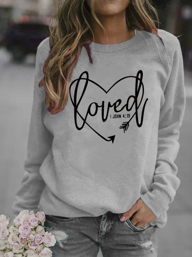 Damen Sweatshirt Inspirierender Schriftzug Trendiges Design Norvielle