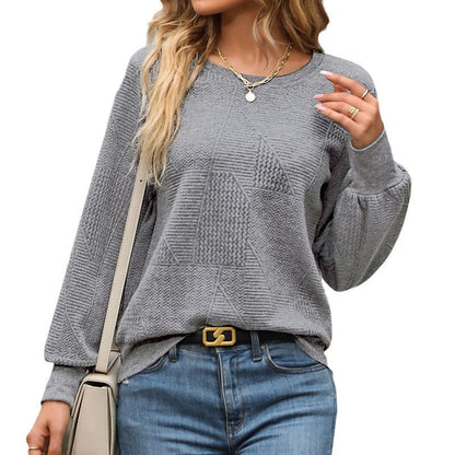 Damen Pullover Strukturiertes Waffelmuster Norvielle