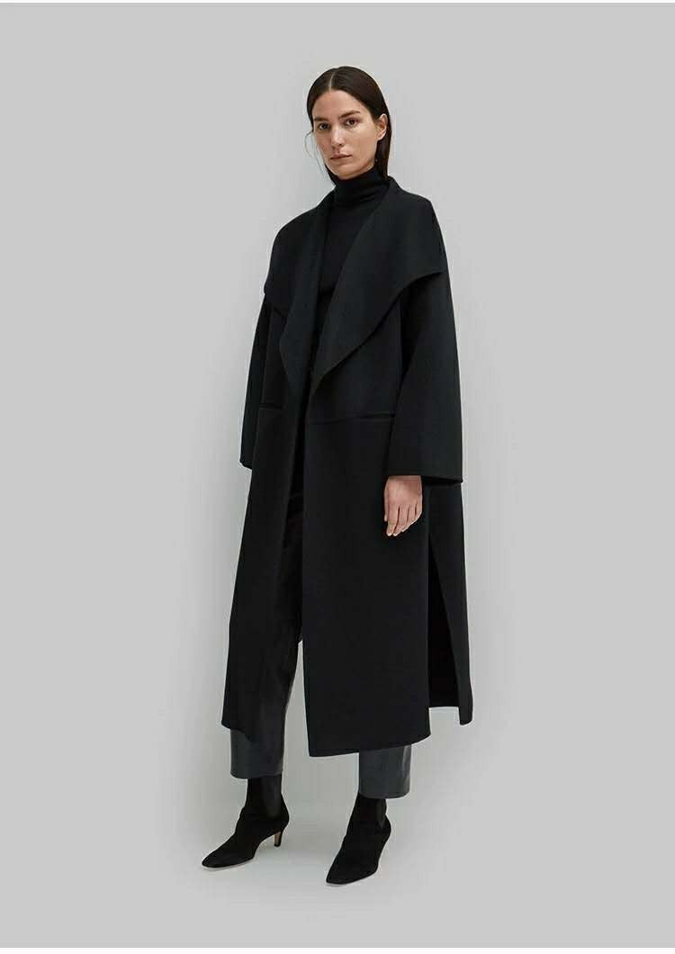 Damen Oversize-Mantel Offener Vorderteil Norvielle