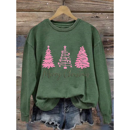 Damen Weihnachtssweatshirt Festlich Rot Norvielle