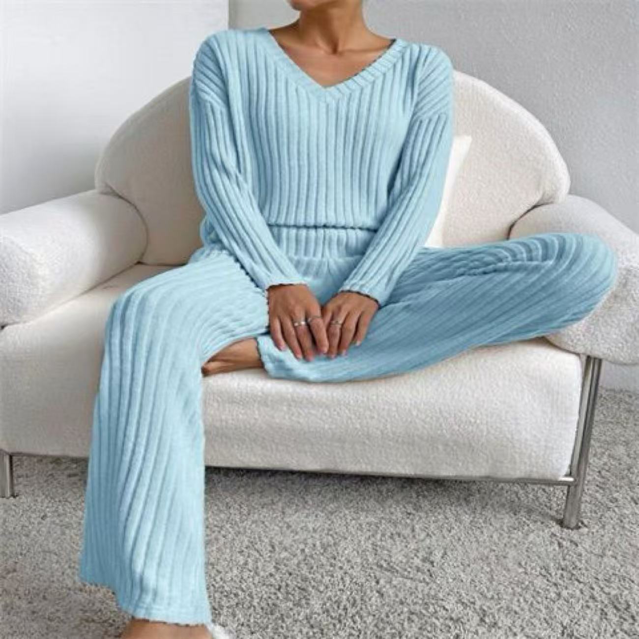 Damen Strick-Loungewear-Set Kuschelig Norvielle
