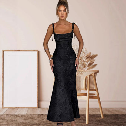 Damen Abendkleid Floralmuster Verstellbare Träger Norvielle
