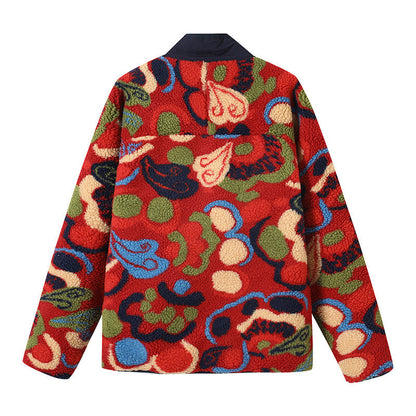 Damen Fleecejacke Bunt Muster Norvielle
