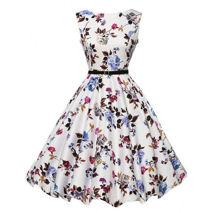 Damen Swingkleid Floralmuster Schwingrock