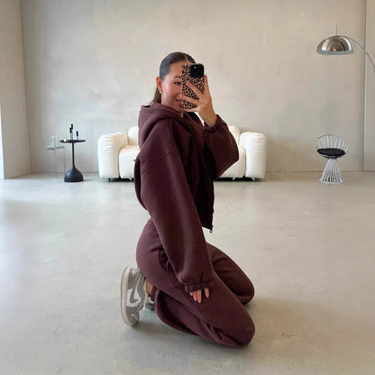 Damen Hoodie-Set Weite Ärmel Norvielle