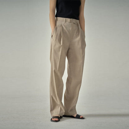 Damen Stoffhose Hochtaillierter Bund mit Gürtel