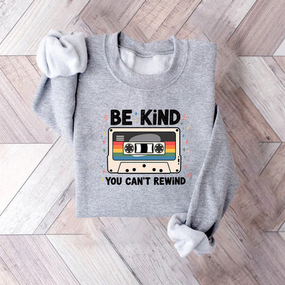 Damen Sweatshirt Vintage-Kassettenmotiv Weiß - Norvielle
