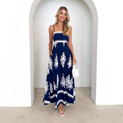 Damen Sommerkleid Elegante Stickerei Norvielle