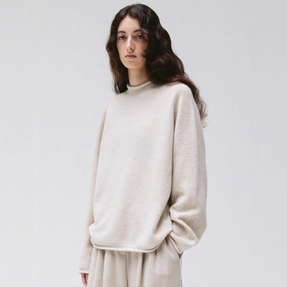 Damen Strickpullover Hochgeschnitten Komfort Norvielle