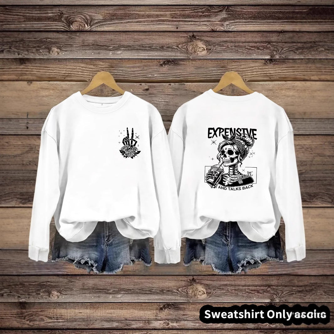 Damen Sweatshirt Kreatives Motiv Lässiger Schnitt Norvielle