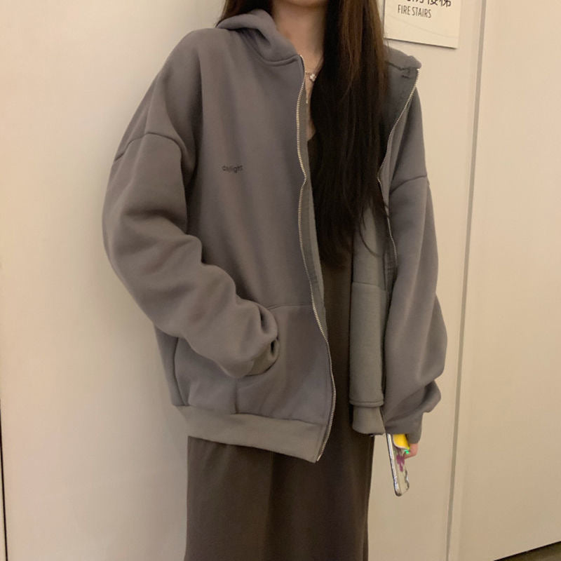 Damen Oversized Hoodie Mit Reißverschluss Norvielle