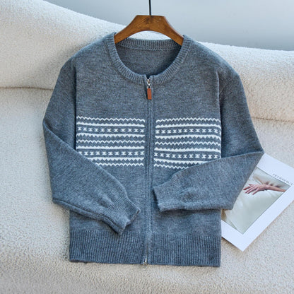 Damen Strickjacke Grafisches Muster Norvielle