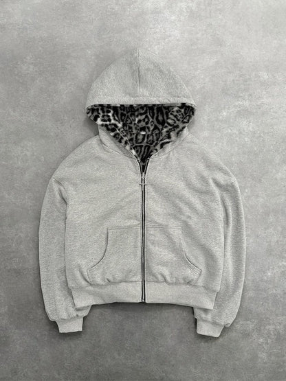 Damen Kapuzenpullover Weich Innenfutter Hochwertiger Reißverschluss