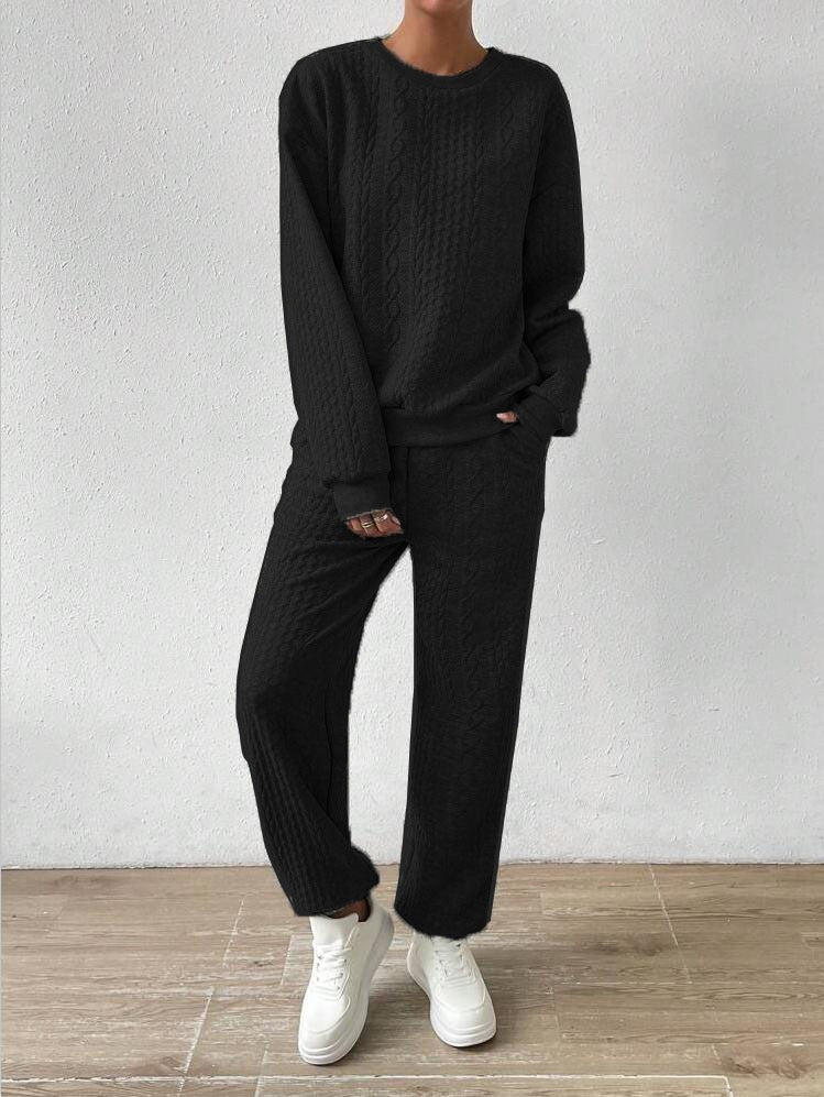 Damen Strickset Lockerer Schnitt Kuschelig Norvielle