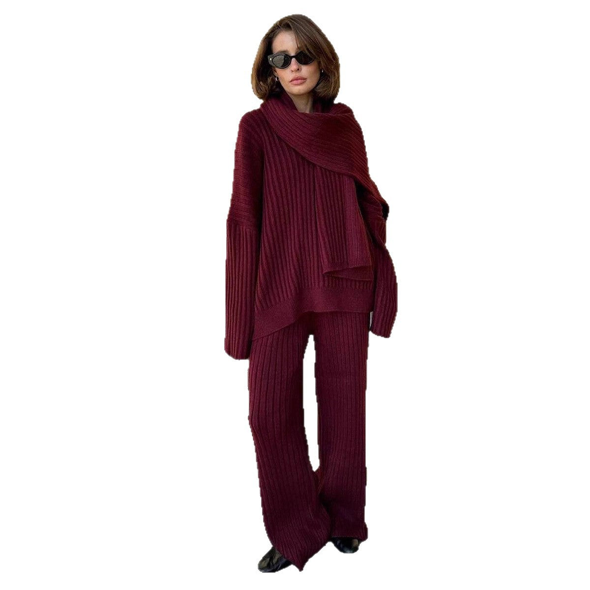 Damen Strickanzug Weites Design Elegantes Norvielle