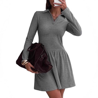 Damen Sportliches Polo-Kleid