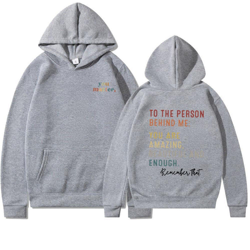 Damen Kapuzenpullover Motivierender Schriftzug