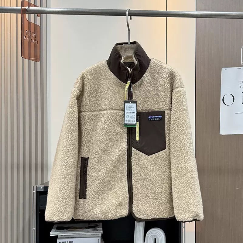 Damen Fleecejacke Kuschelig Reißverschluss-Taschen Norvielle