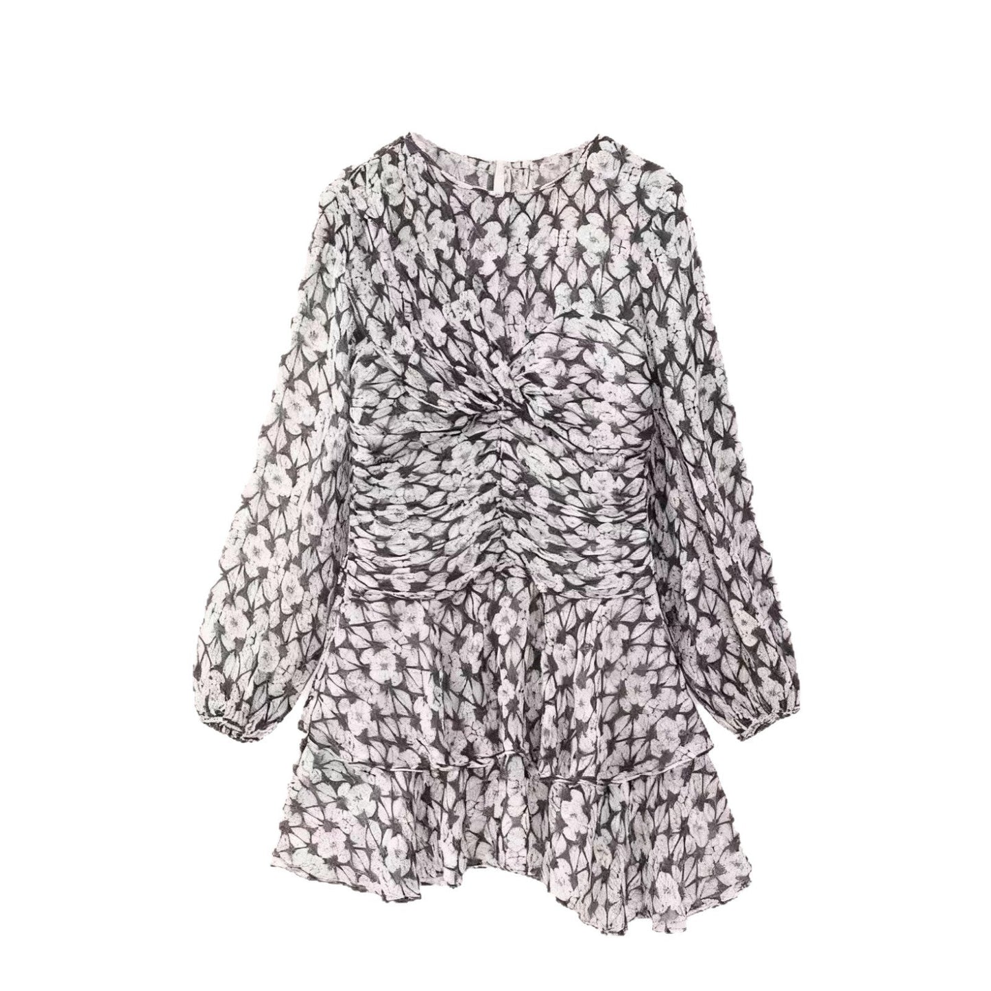 Damen Minikleid Floralmuster Lässiger Schnitt