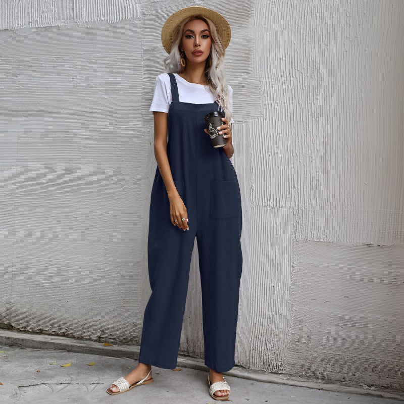 Damen Latzhose Bequem Mit Taschen Norvielle