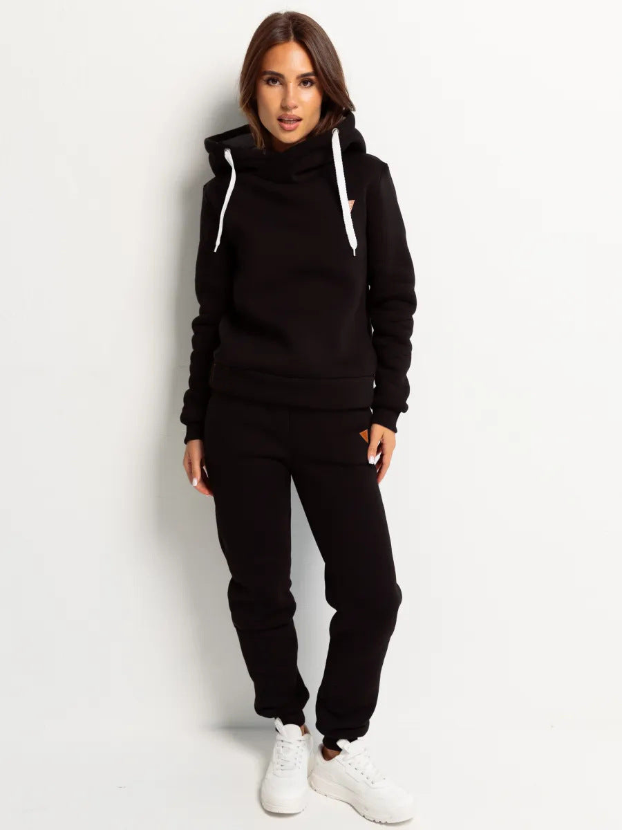 Damen Hoodie Jogginghosen Set Hochkragen Norvielle