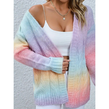 Damen Strickjacke Farbverlauf Norvielle