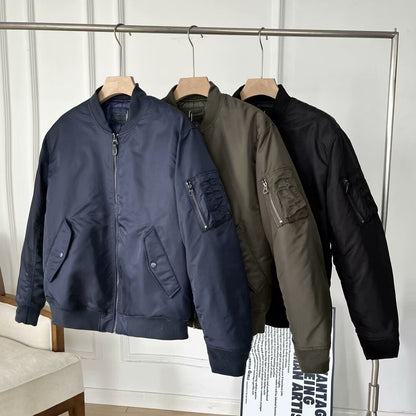 Damen Kunstleder Bomberjacke Praktische Taschen