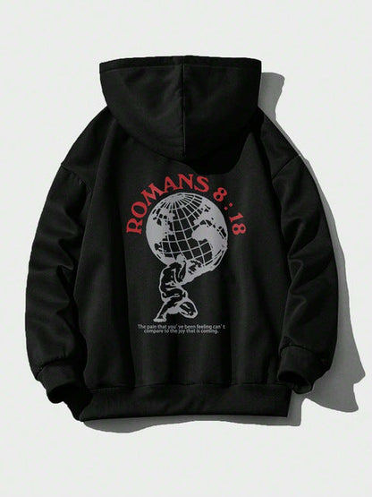 Damen Kapuzenpullover Weltmotiv Hochwertiger Druck Norvielle