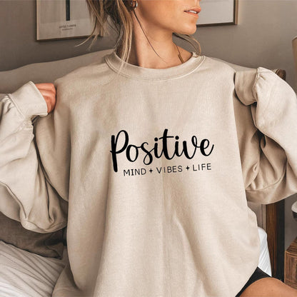 Damen Sweatshirt Voluminöse Ärmel Inspirierender Aufdruck Norvielle